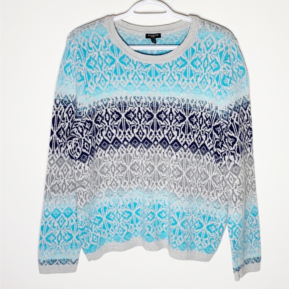 Talbots Nordic lights fair isle sweater size XLp - Picture 2 of 10